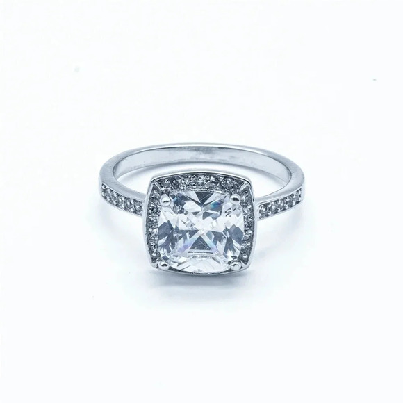 925 - Brilliant Cushion Cut Ring Trio Set … - Picture 4 of 4